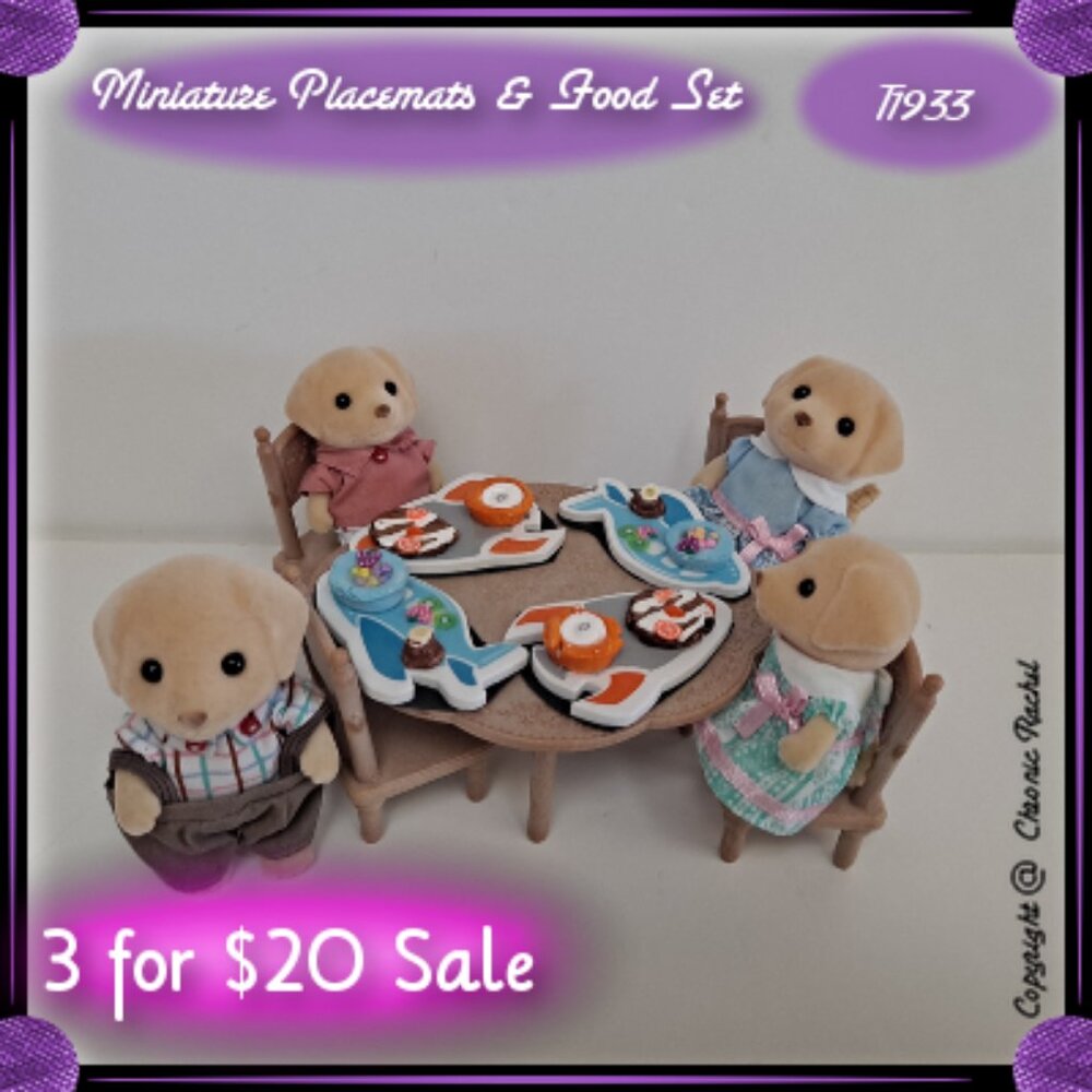 4-Pack Flying Placemat Glued-Together Breakfast Meals